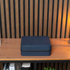 Square Watch Box 6 Slot - Navy Blue Litchi