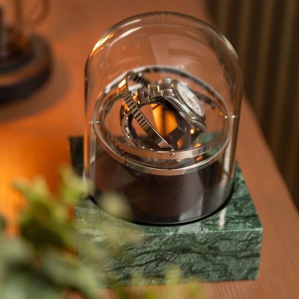 Orbital Watch Winder - Single Green Marble