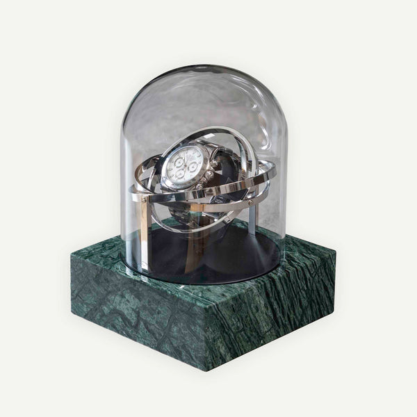 Orbital Watch Winder - Single Green Marble
