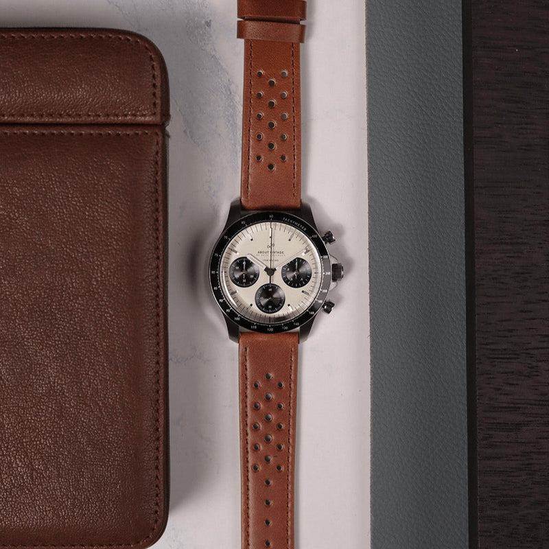 About Vintage 1960 Racing Chronograph, Steel / White & Black