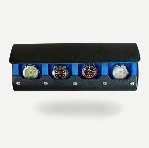 Travel Watch Roll Extra Large - Black Blue