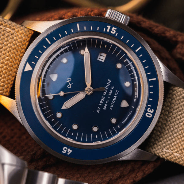 About Vintage Marine Automatic 1956, Steel / Blue