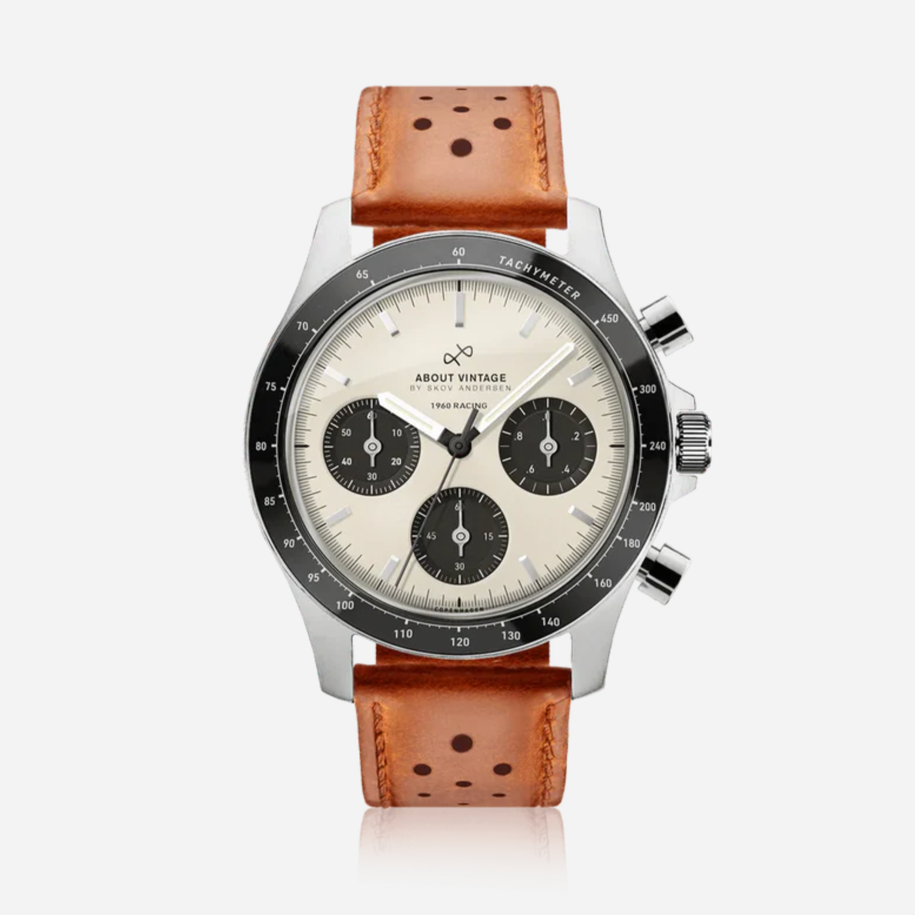 About Vintage 1960 Racing Chronograph, Steel / White & Black About Vintage 1960 Racing Chronograph, Steel / White & Black
