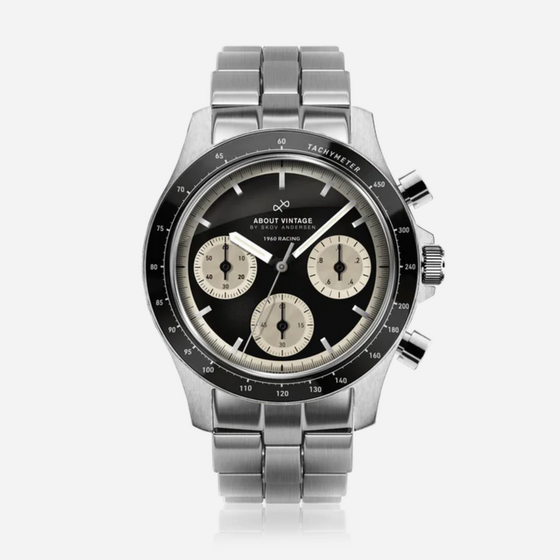 About Vintage Racing Chronograph 1960 Steel / Black