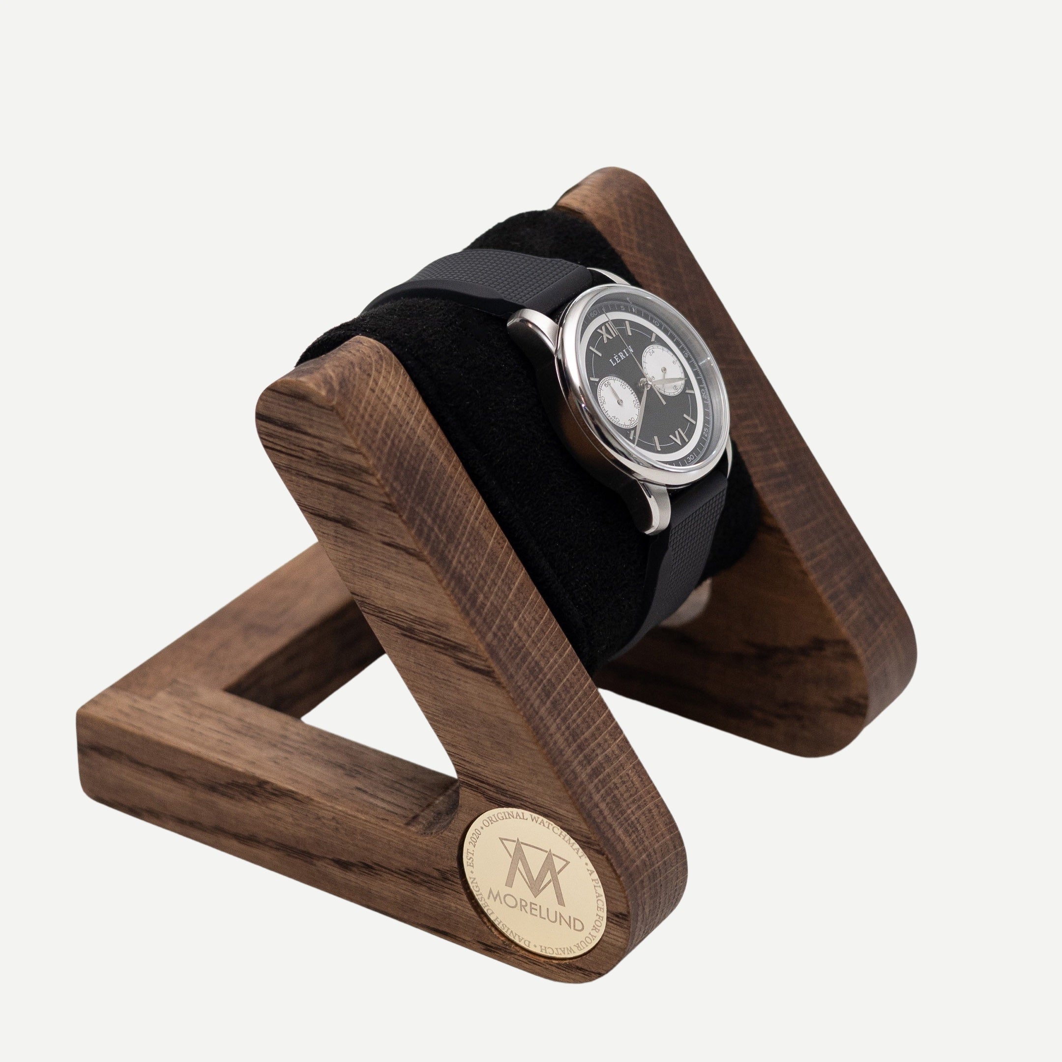 Morelund Watch Stand - Dark Oak - Black
