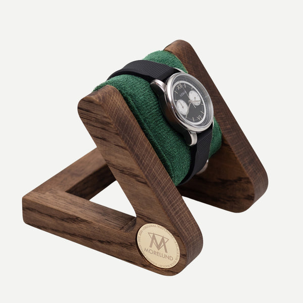 Morelund Watch Stand - Dark Oak - Green