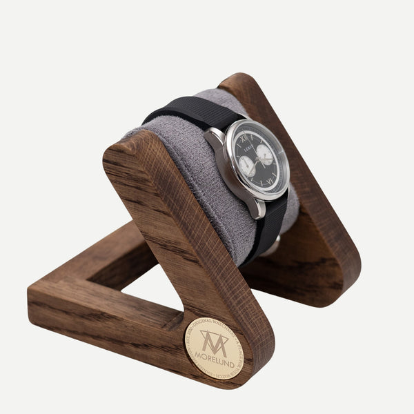 Morelund Watch Stand - Dark Oak - Grey