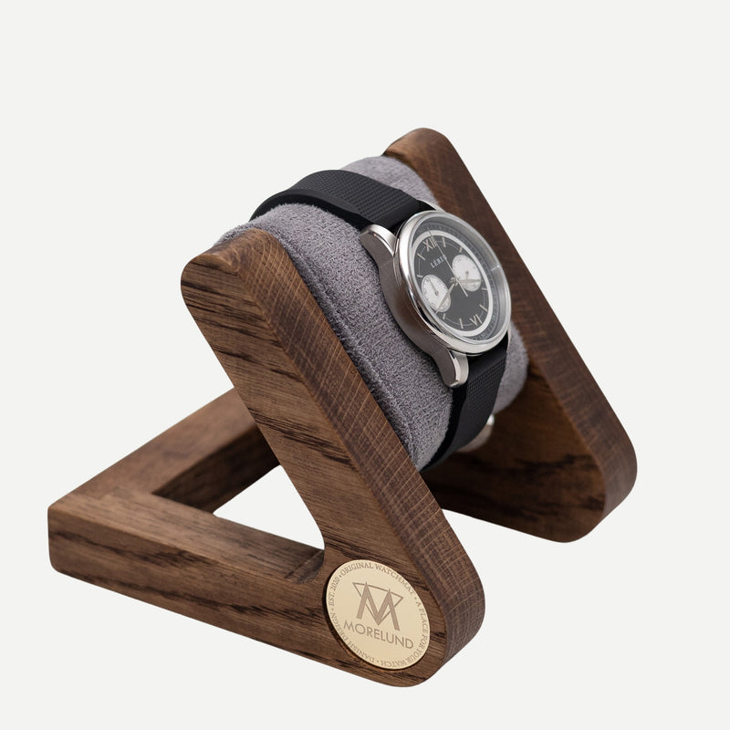 Morelund Watch Stand - Dark Oak - Grey