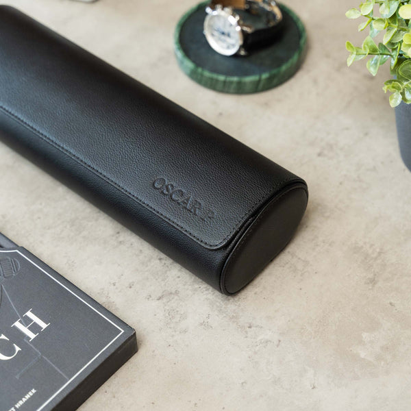 Personalized Travel Watch Roll Extra Large - All Black