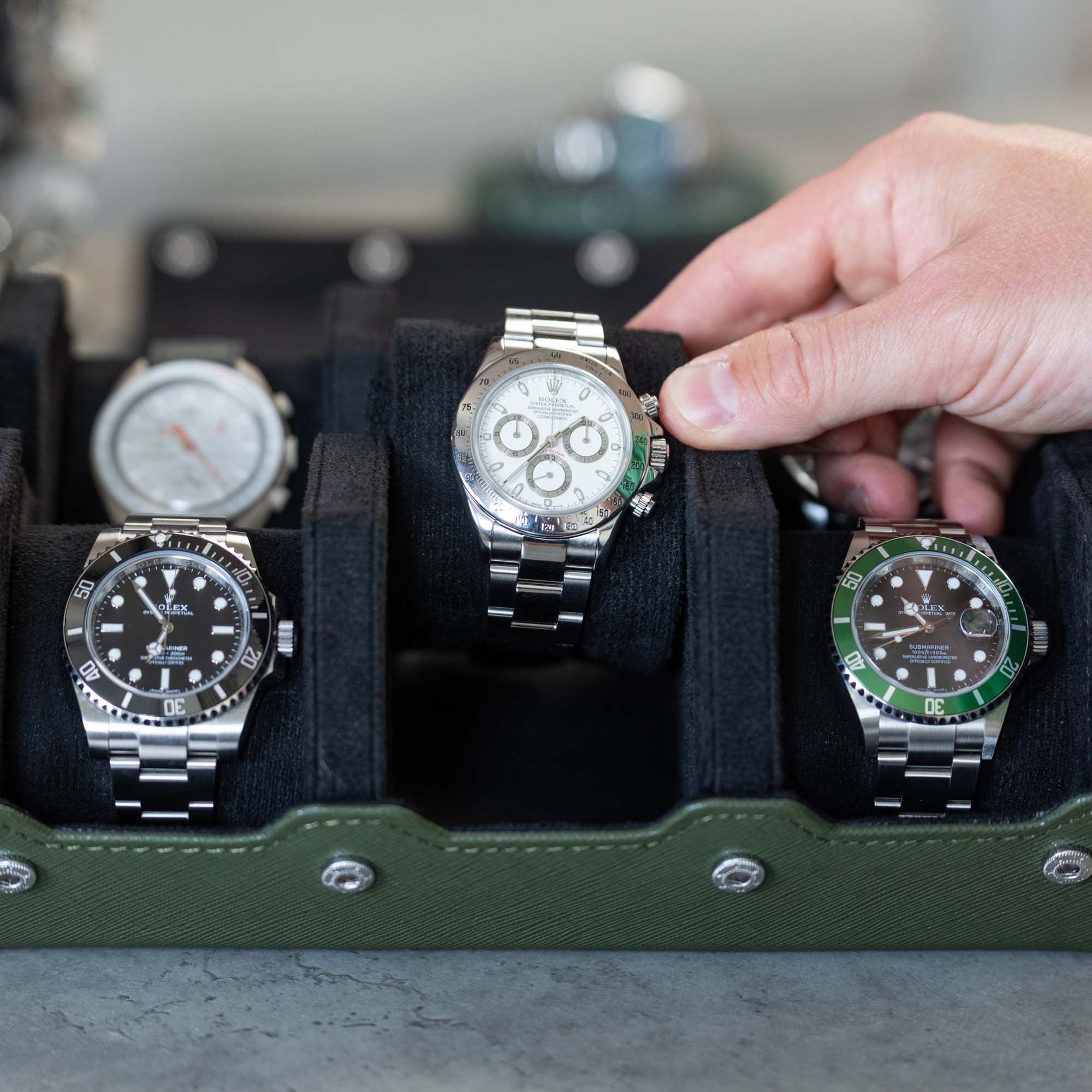 Hexagon 6 Slot Watch Box