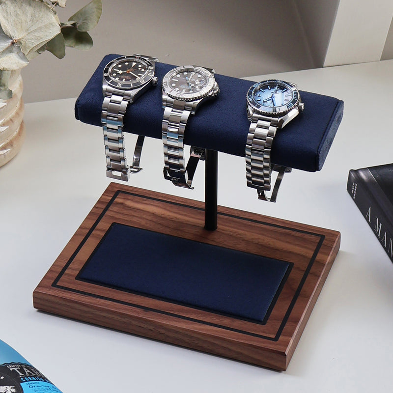 Foxton - Charbon Marine Blue & Black Walnut