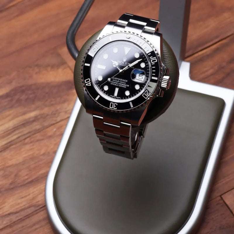 AUBLIQ Watch Stand Silver Khaki Green