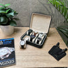 Square Watch Box 6 Slot - Dark Green Litchi