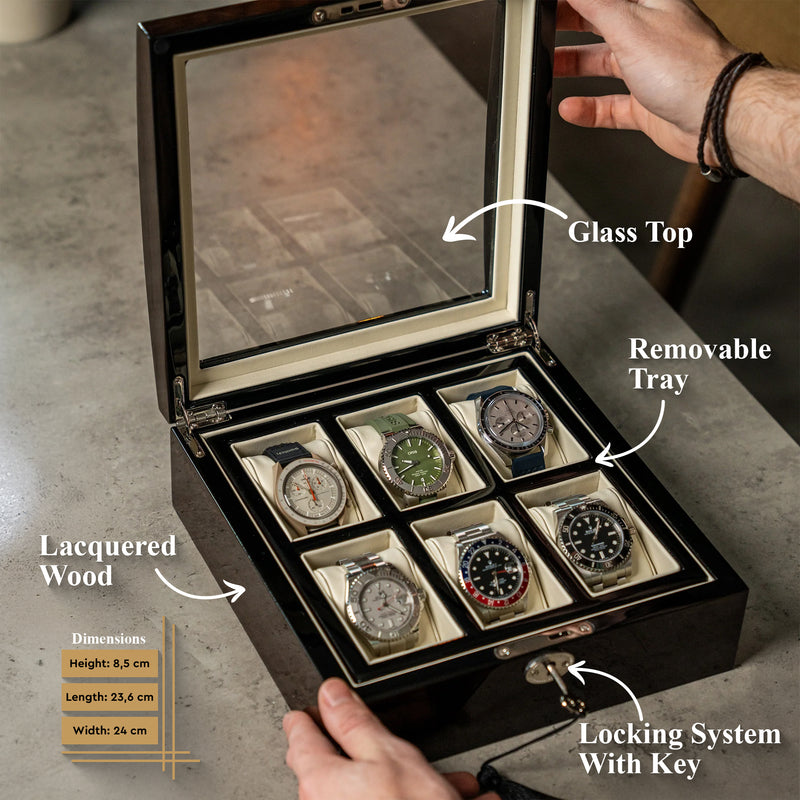 Lacquered Wood Watch Box