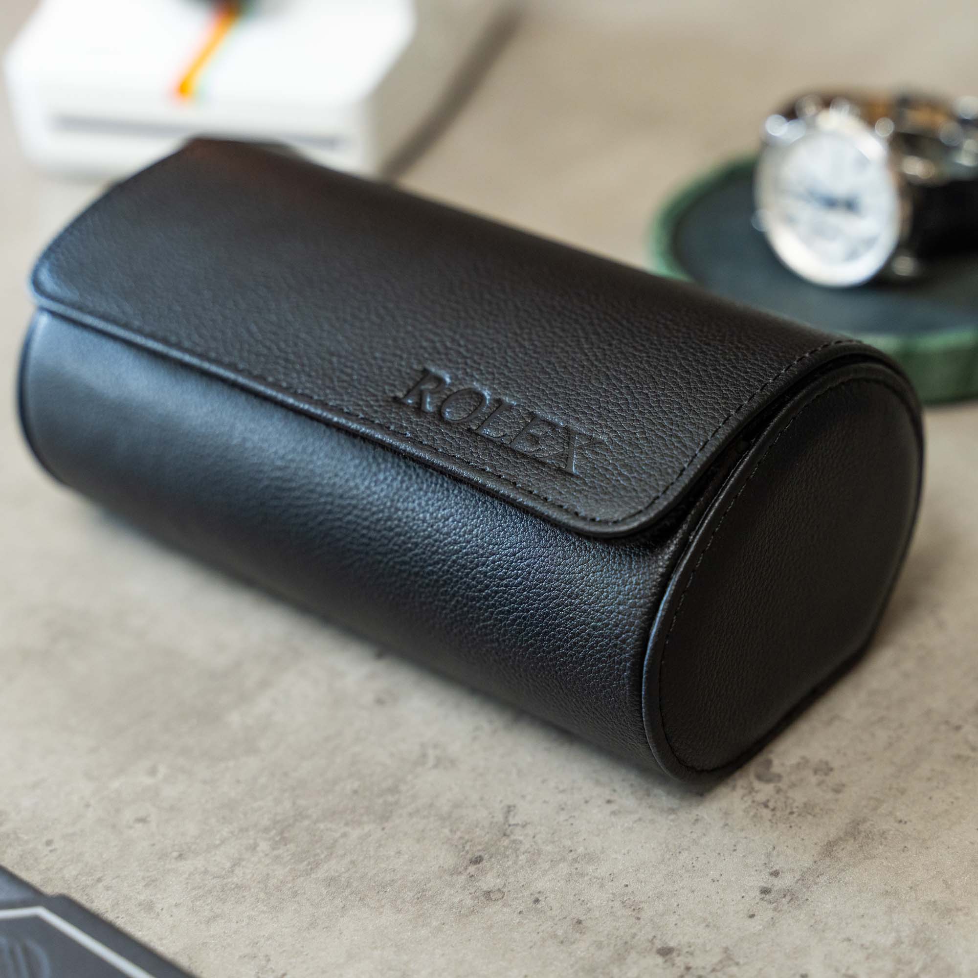 Personalized watch roll for 2 watches