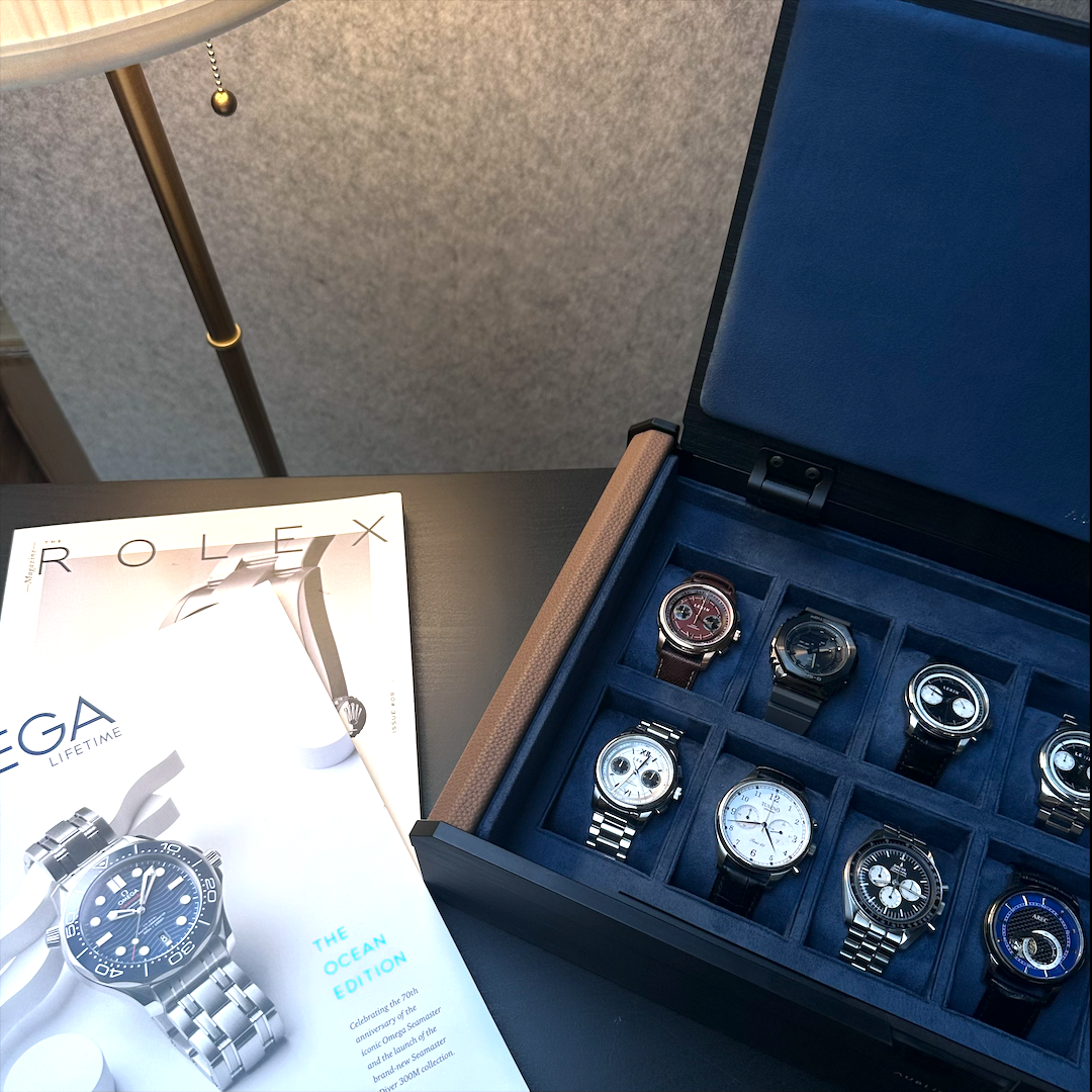 AUBLIQ Watch Box Black Brown 12 Slot