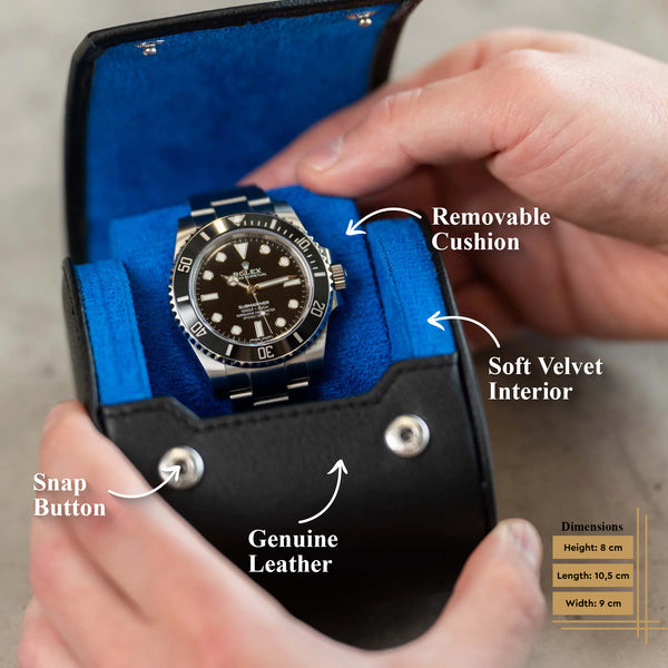 Single Travel Roll - Black Blue