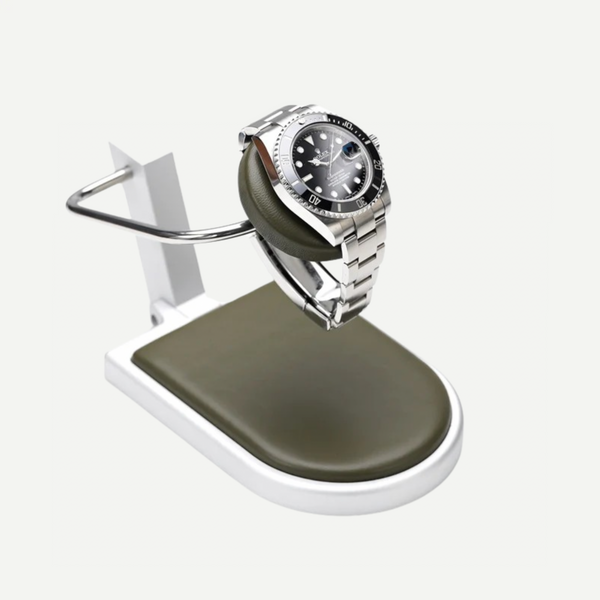 AUBLIQ Watch Stand Silver Khaki Green