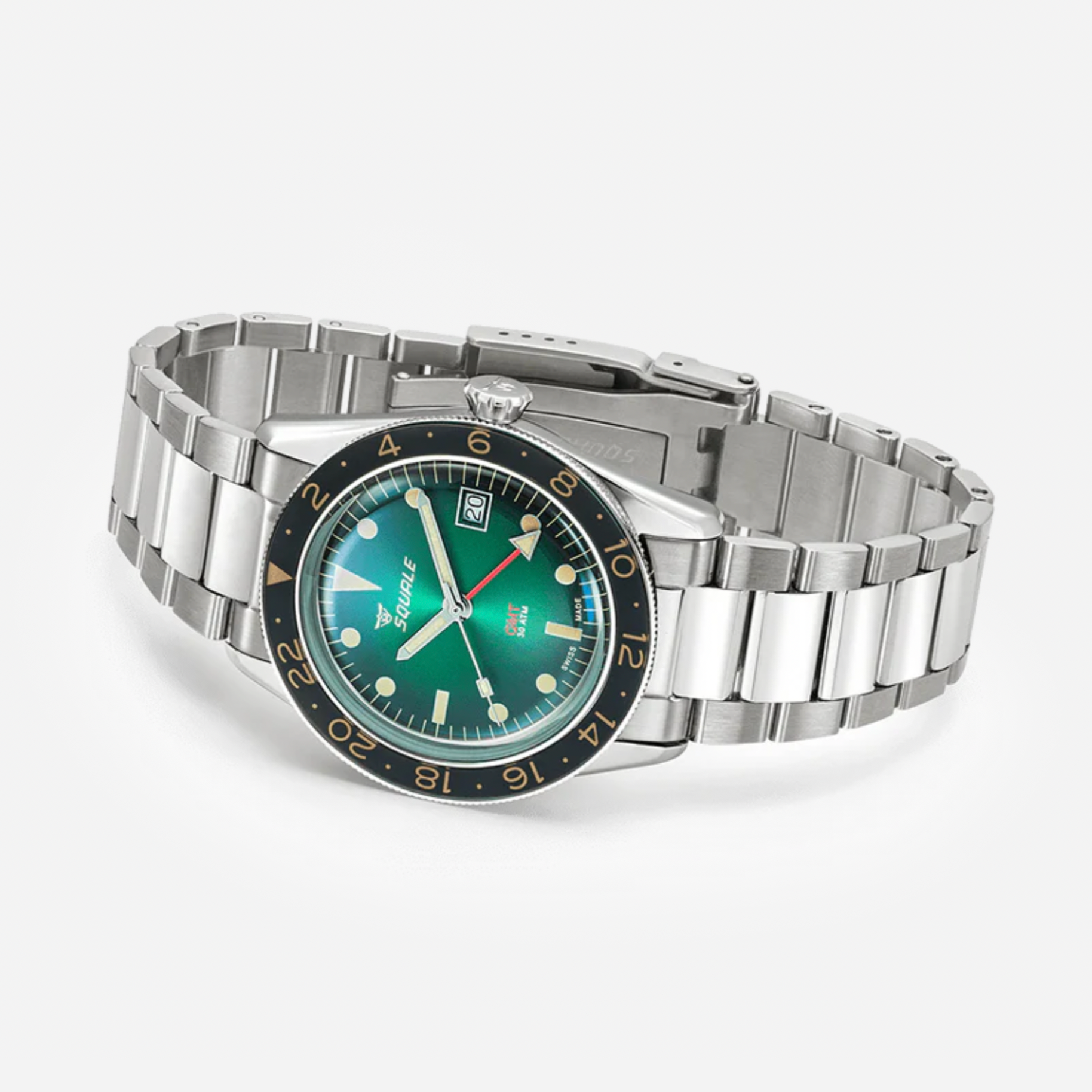 Squale Sub-39 GMT Vintage Green Bracelet