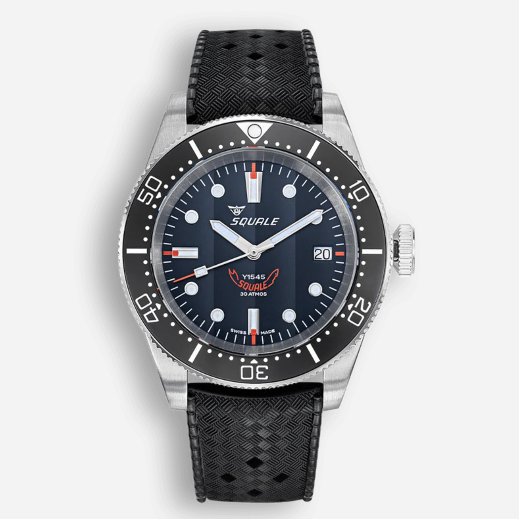 Squale 1545 Black Rubber