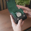 Personalized Single Watch Roll - Black Green