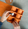 Hexagon Black Orange 6 Slot Watch Box