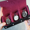 Personalized Watch Roll Large - Black Cherry