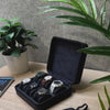 Square Watch Box 6 Slot - Navy Blue Litchi
