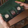 Personalized Watch Roll Large - Black Green