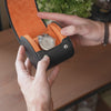 Personalized Single Watch Roll - Black Orange