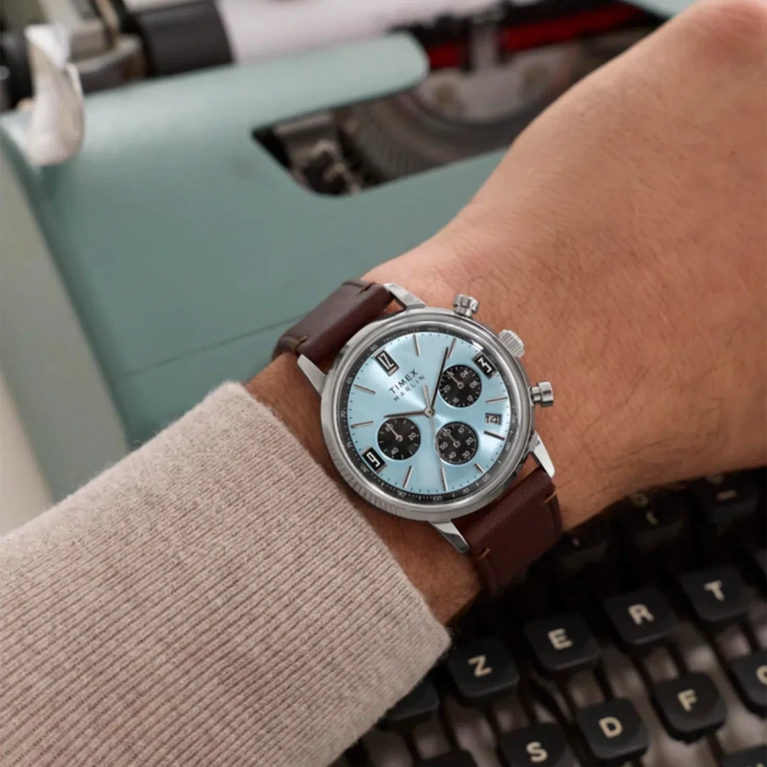 Timex Marlin Quartz Chrono Leather strap