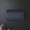 Two Slot Watch Roll - Navy Blue Saffiano