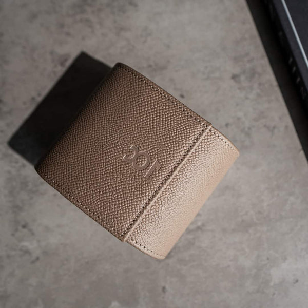 Nevada Desert single Watch Roll, Alcantara lined, italian leather, handmade in italy, watch roll, travelroll for watches, travel safely with watches, small watch roll, compact watch roll