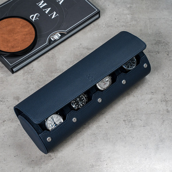 navy blue watch roll