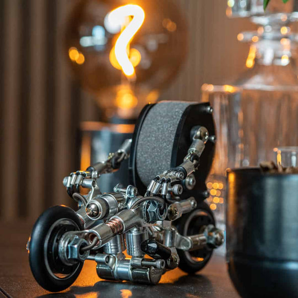 bike watch stand, watch holder, handmade, robotoys, watch display, watch displayed at home