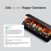Personalized Travel Watch Roll Extra Large - Black Orange