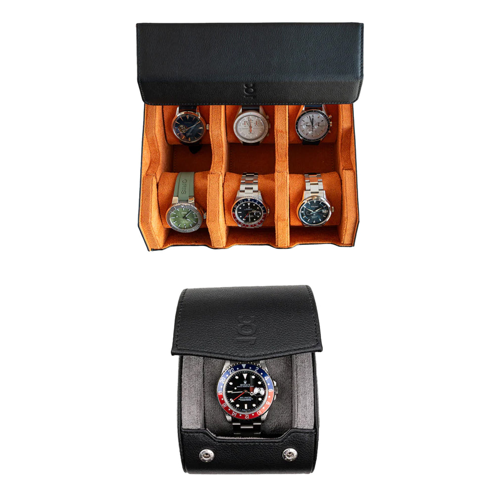 Make your own set (6 Slot Watchbox + Single Watch Roll)