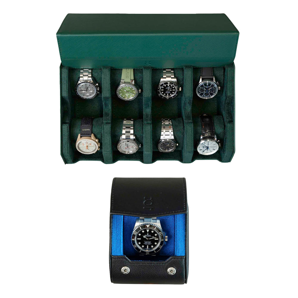Make your own set (8 Slot Watchbox + Single Watch Roll)