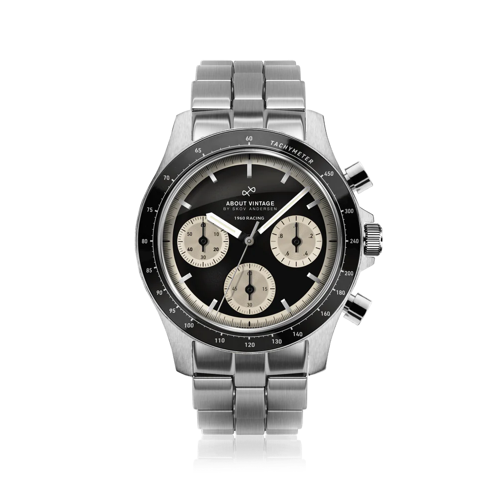 About Vintage Racing Chronograph 1960 Steel / Black