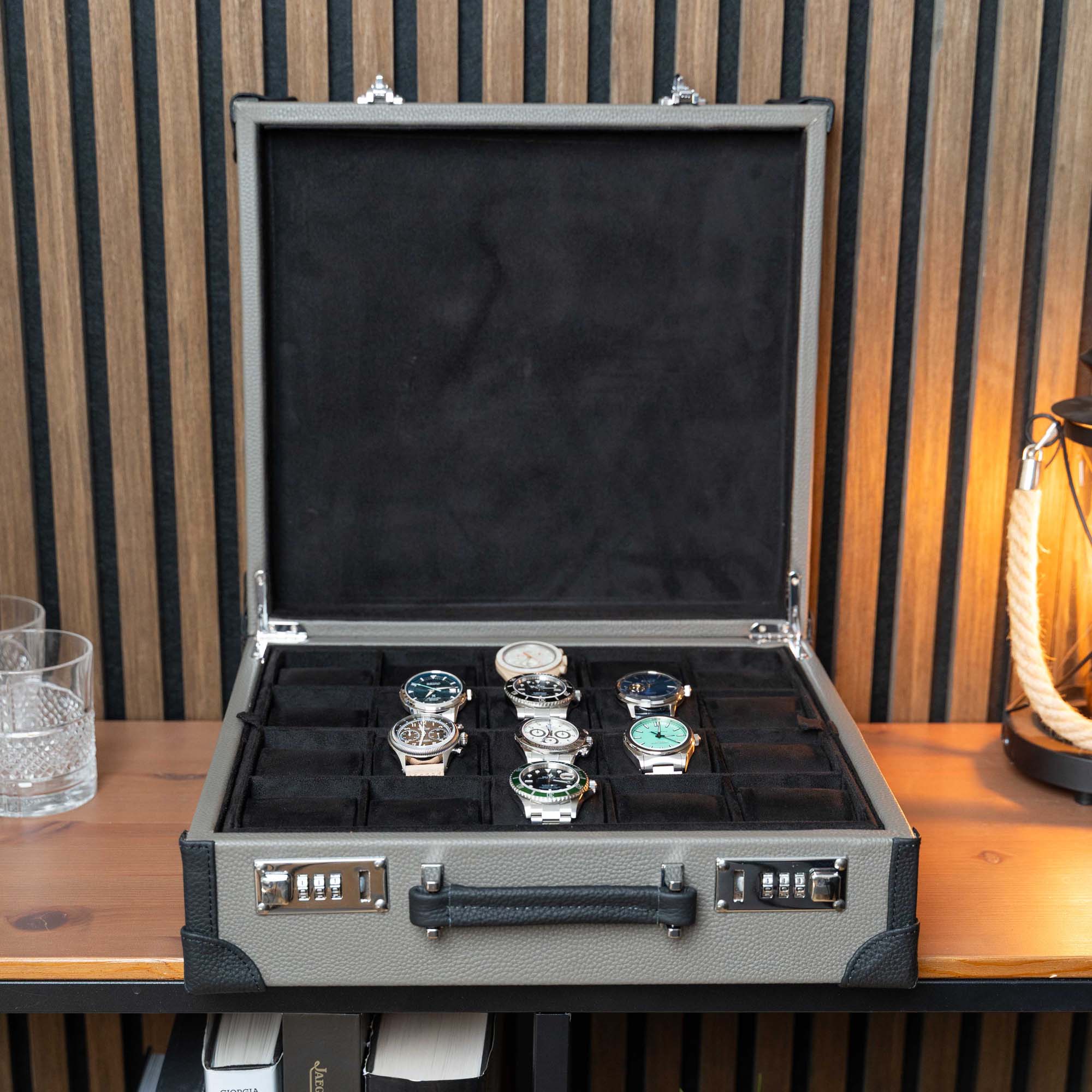 Suitcase For 20 Watches - Dark Grey