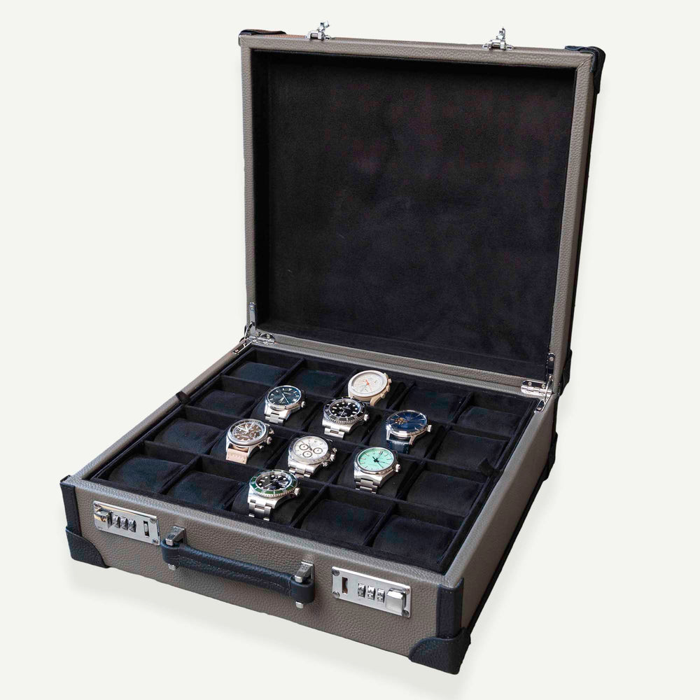 Suitcase For 20 Watches - Dark Grey