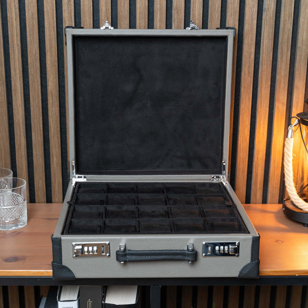 Suitcase For 20 Watches - Dark Grey