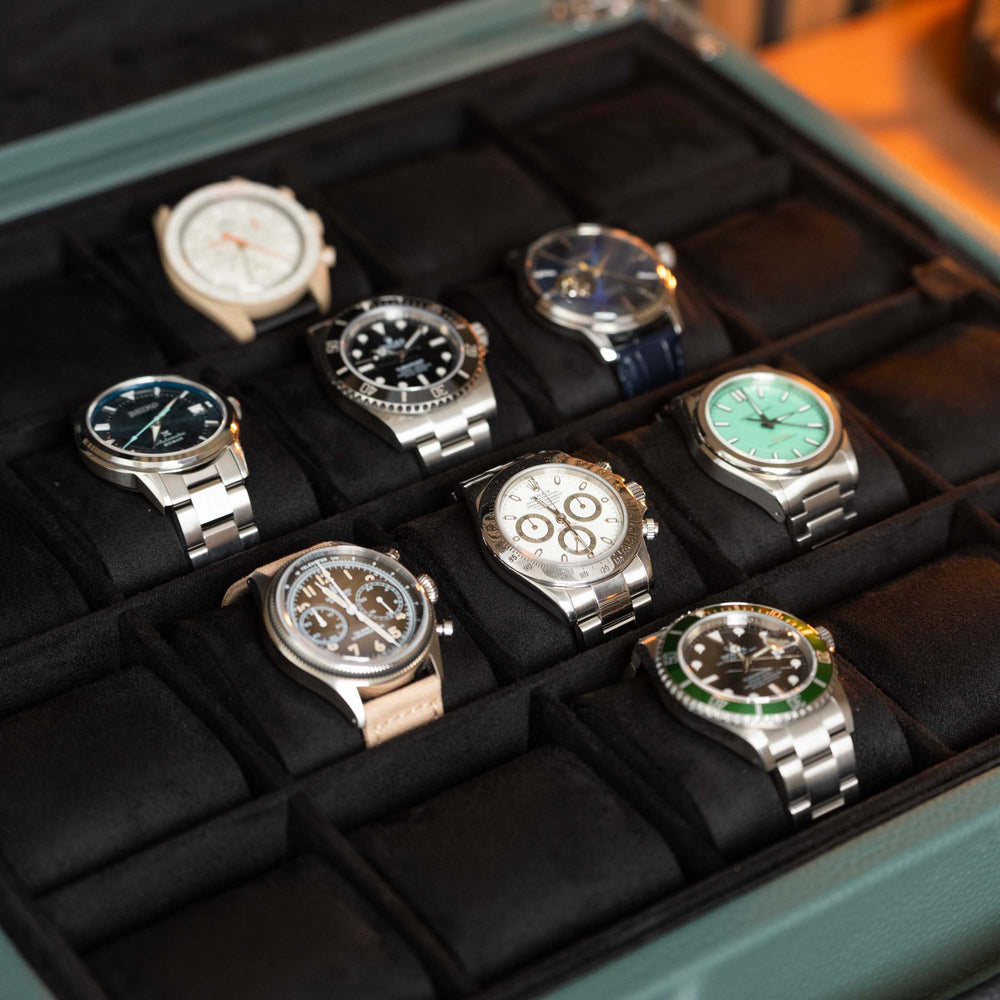 Suitcase For 20 Watches - Dark Green