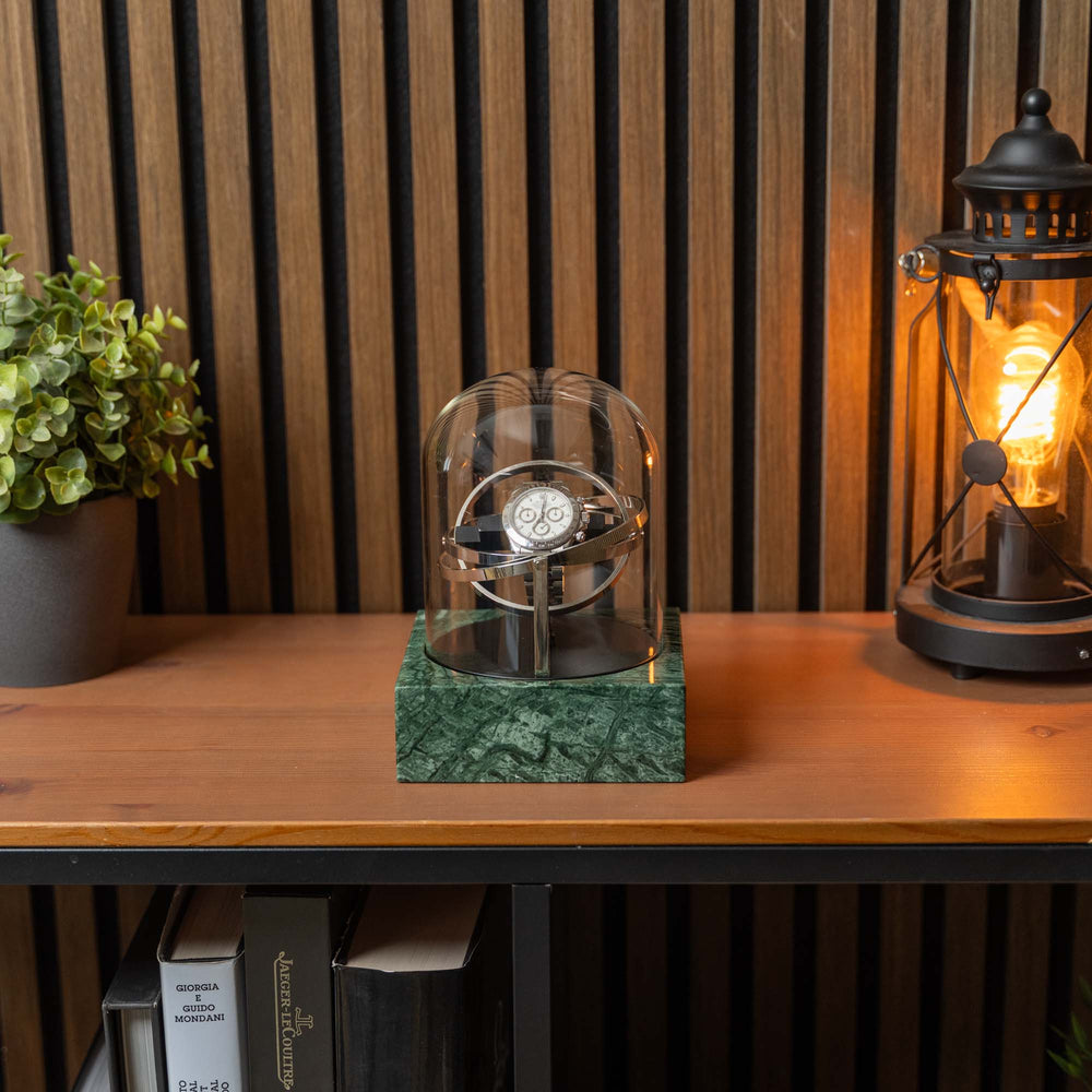 Orbital Watch Winder - Single Green Marble