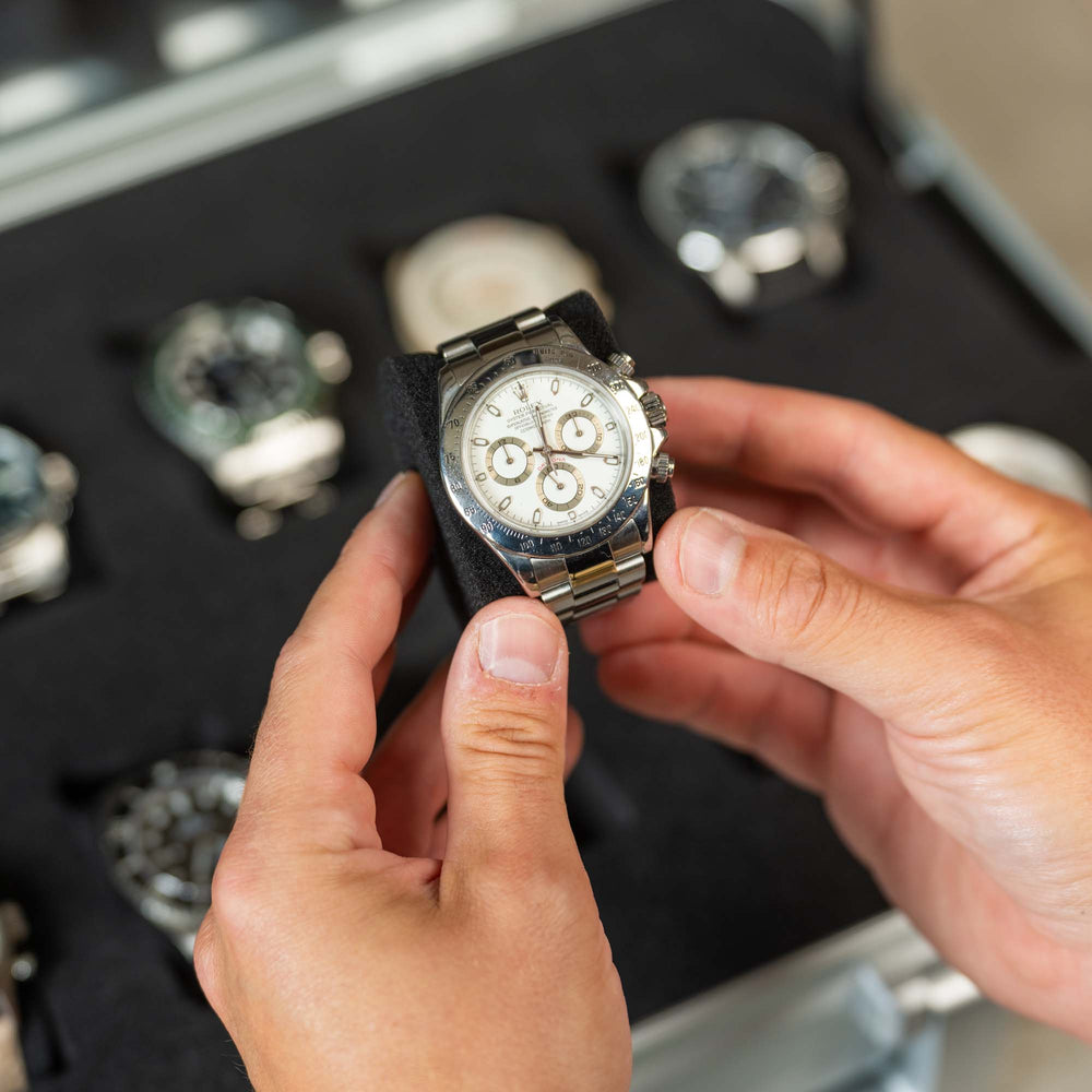 Silver Aluminium 10 Slot Watch Box