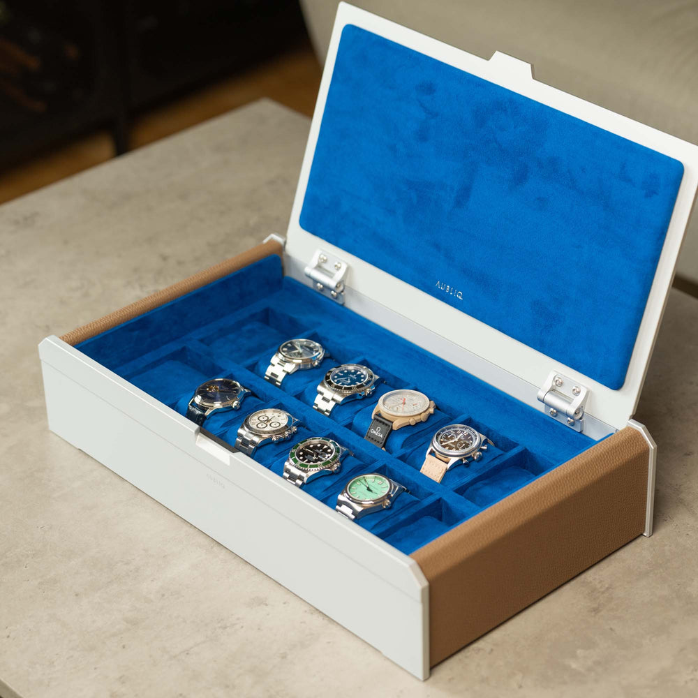 AUBLIQ Watch Box Silver 12 Slot