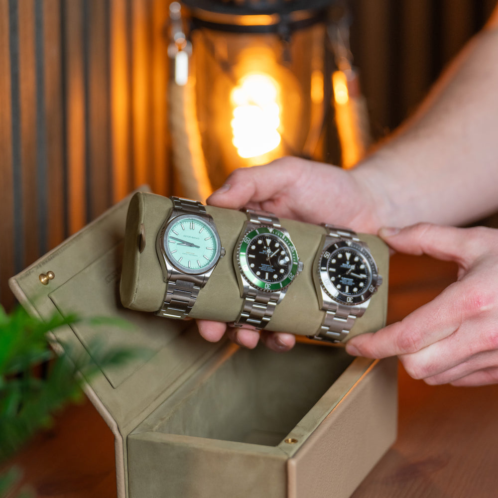 August Sandgren - Light Brown 3 Slot Watch Box