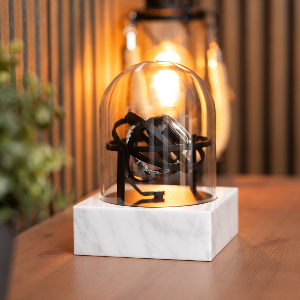 Orbital Watch Winder - Single White Marble
