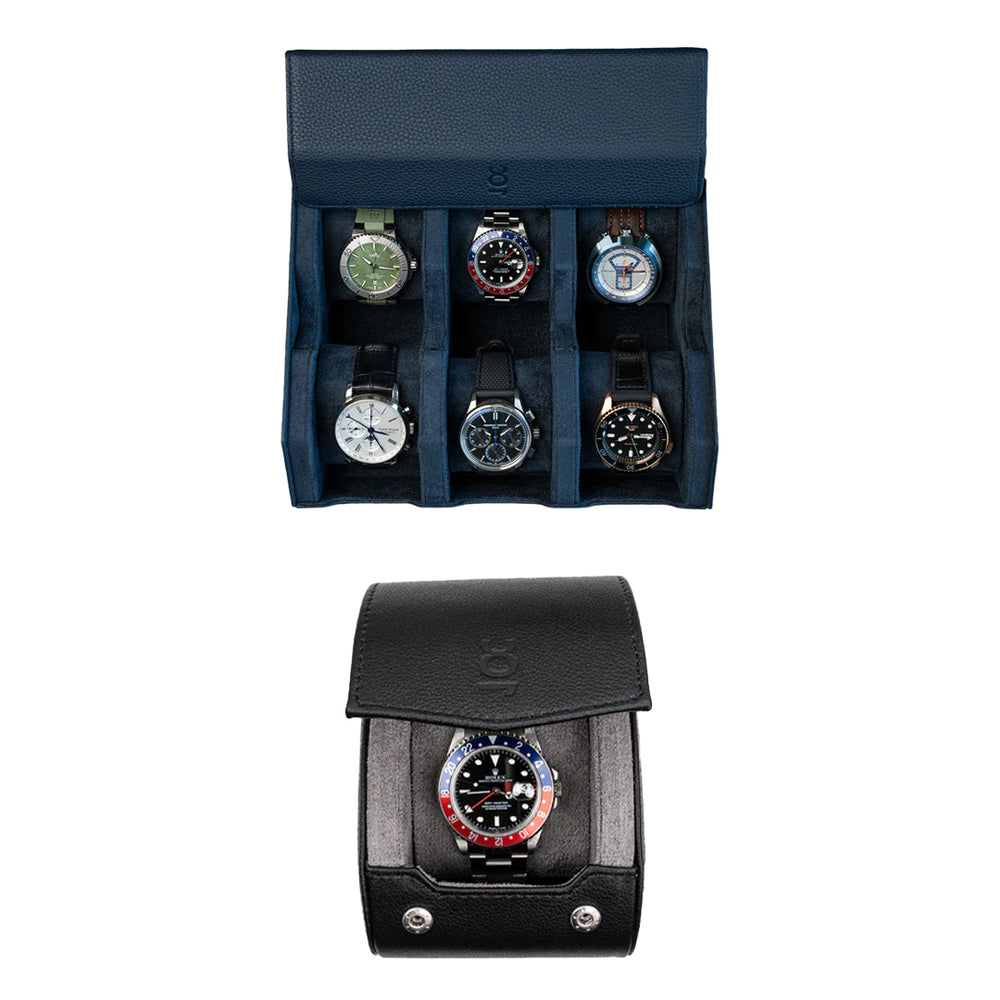 Make your own set (6 Slot Watchbox + Single Watch Roll)