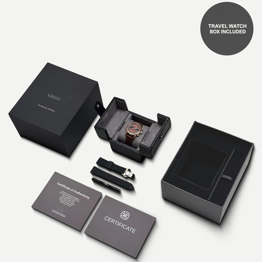 LÈRIN Hybrid Chronograph Limited Edition - Mocha Brown